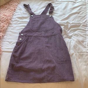 Purple Corduroy overall dress